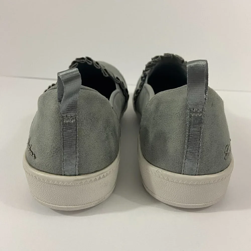 Skechers Women's Slip-on Classic Fit Shoes Air Cooled Memory Foam Grey Size 9